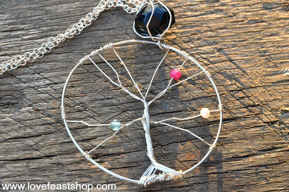 Mother's Tree Of Life Necklace http://www.lovefeastshop.com