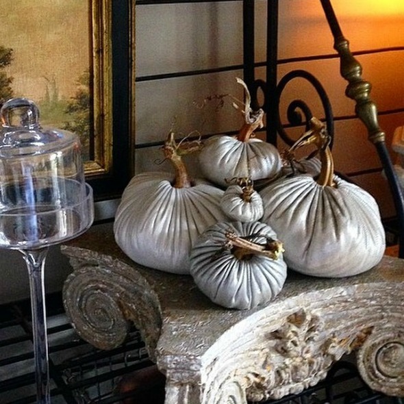 Metallic Linen Pumpkins http://www.lovefeastshop.com